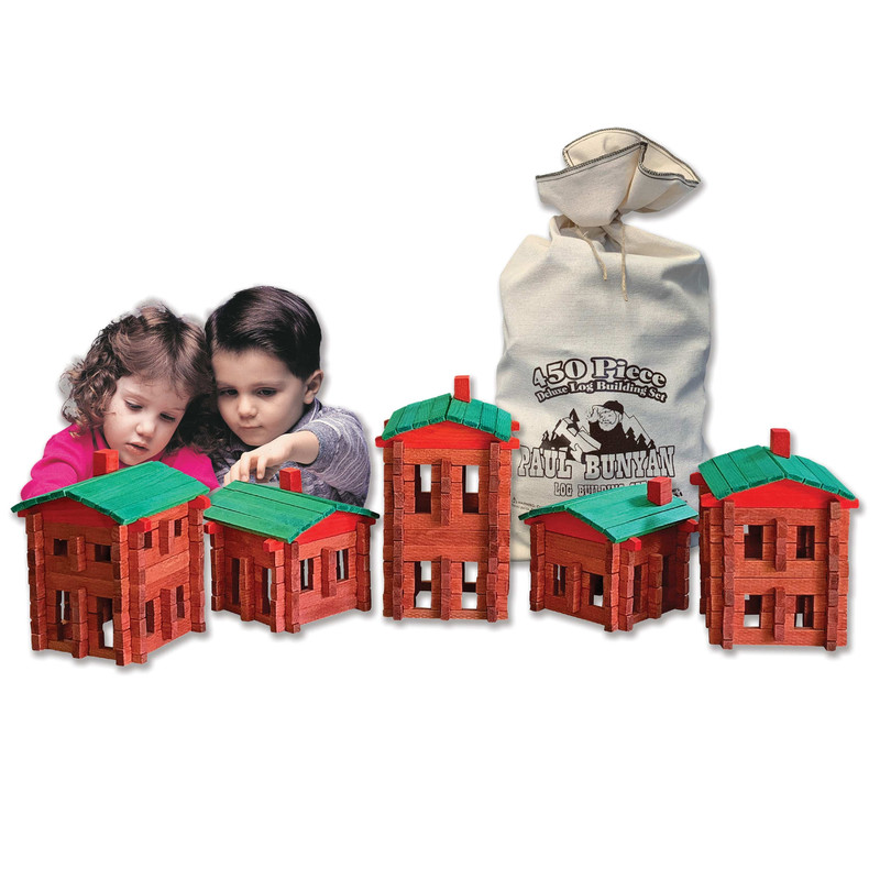Paul Bunyan Deluxe Building Set, 450 pc set